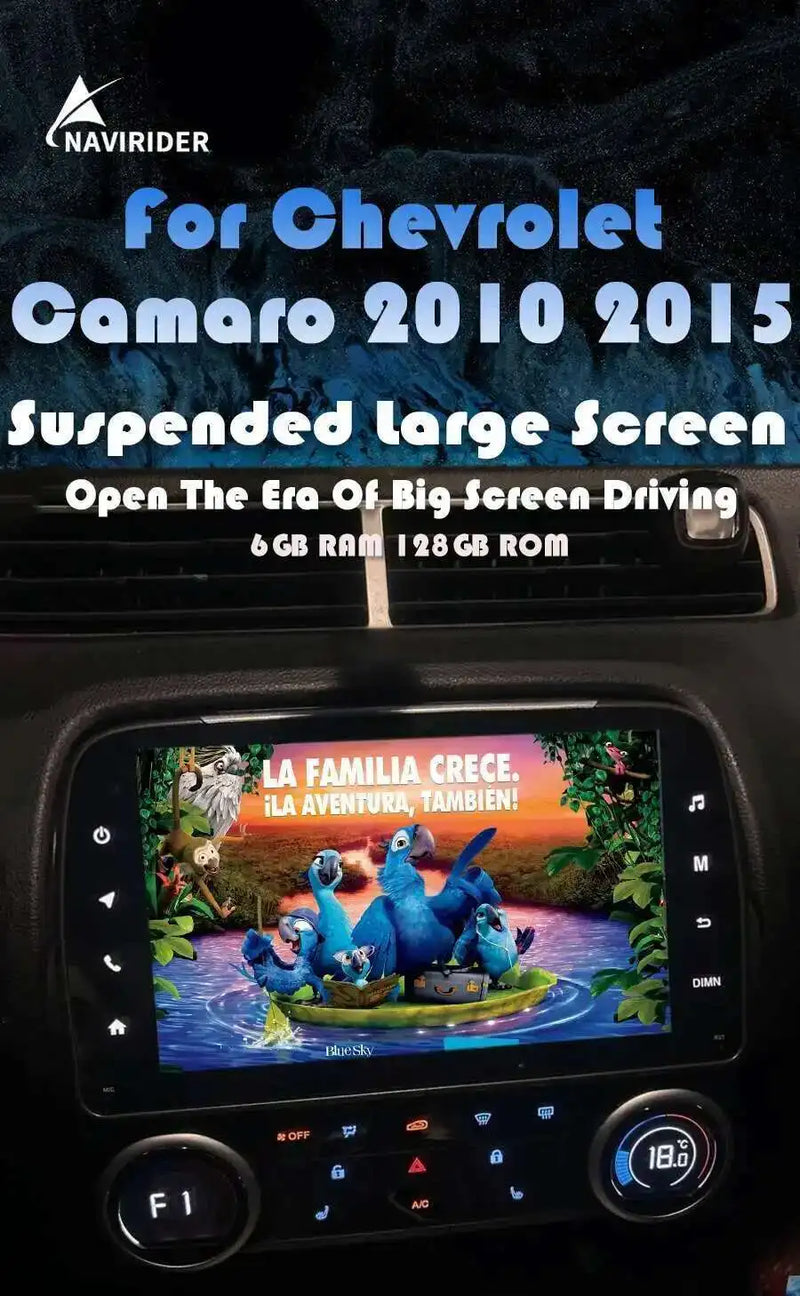 Autoradio Android Chevrolet Camaro 2010-2015 Écran 8 pouces CarPlay Sans Fil GPS 4G