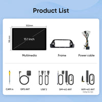 Autoradio Ainavi Android 13 Écran 13,1 Pouces Toyota RAV4 XA50 2019-2025 CarPlay Sans Fil 2K