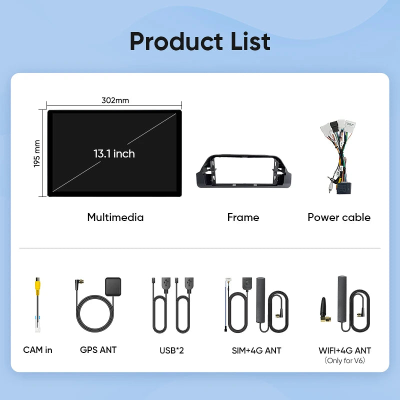 Autoradio Ainavi Android 13 Écran 13,1 Pouces Toyota RAV4 XA50 2019-2025 CarPlay Sans Fil 2K