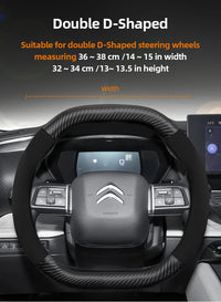 Housse de Volant Citroën Daim et Texture Carbone C3 C4 X Berlingo C5 Aircross Jumper Spacetourer Ami X