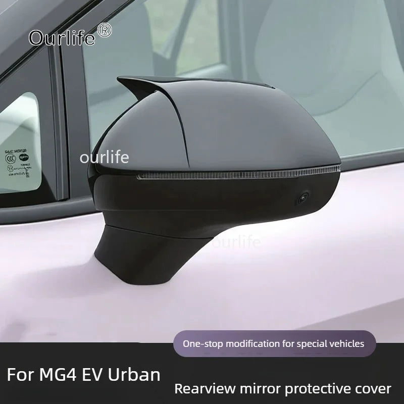 Coques de Rétroviseur MG4 EV Urban 2026-2027 Noir Style Cornes de Taureau