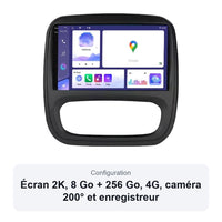 Autoradio Android CarPlay Renault Trafic 3 Opel Vivaro B 2014-2021 9 Pouces