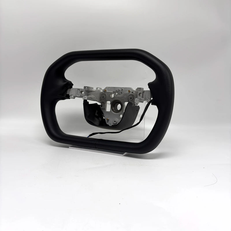 Volant Yoke Chauffant Style Cybertruck Tesla Model Y Juniper 350 mm