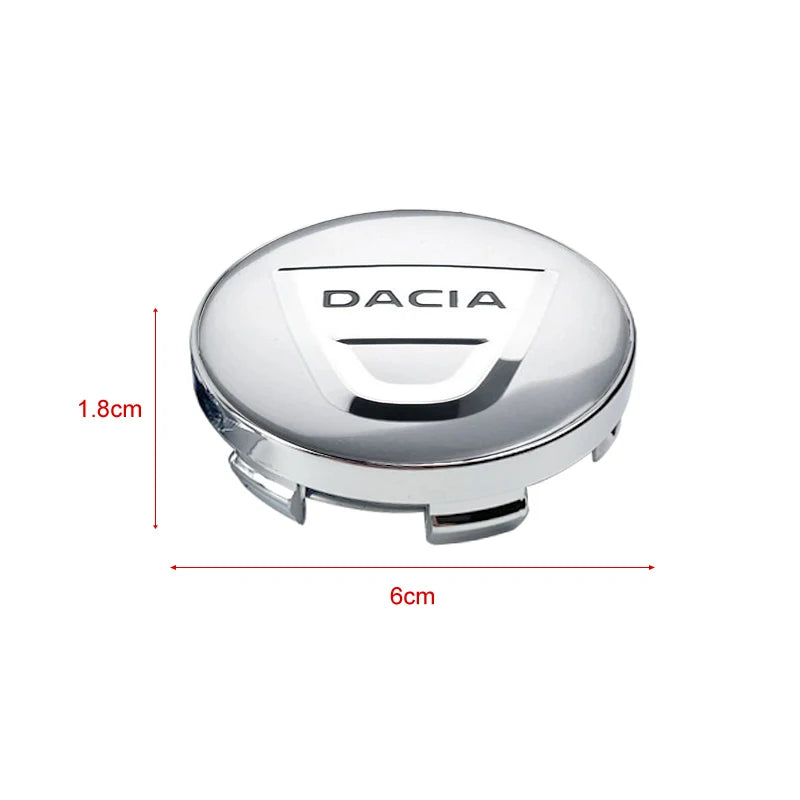 Cache-Moyeux Dacia 60 mm 56 mm Sandero Duster Jogger Lot de 4