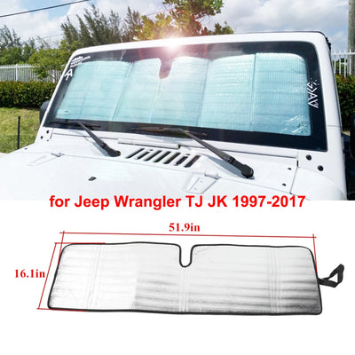 Pare-Soleil Pare-Brise Jeep Wrangler TJ JK JL et Gladiator JT