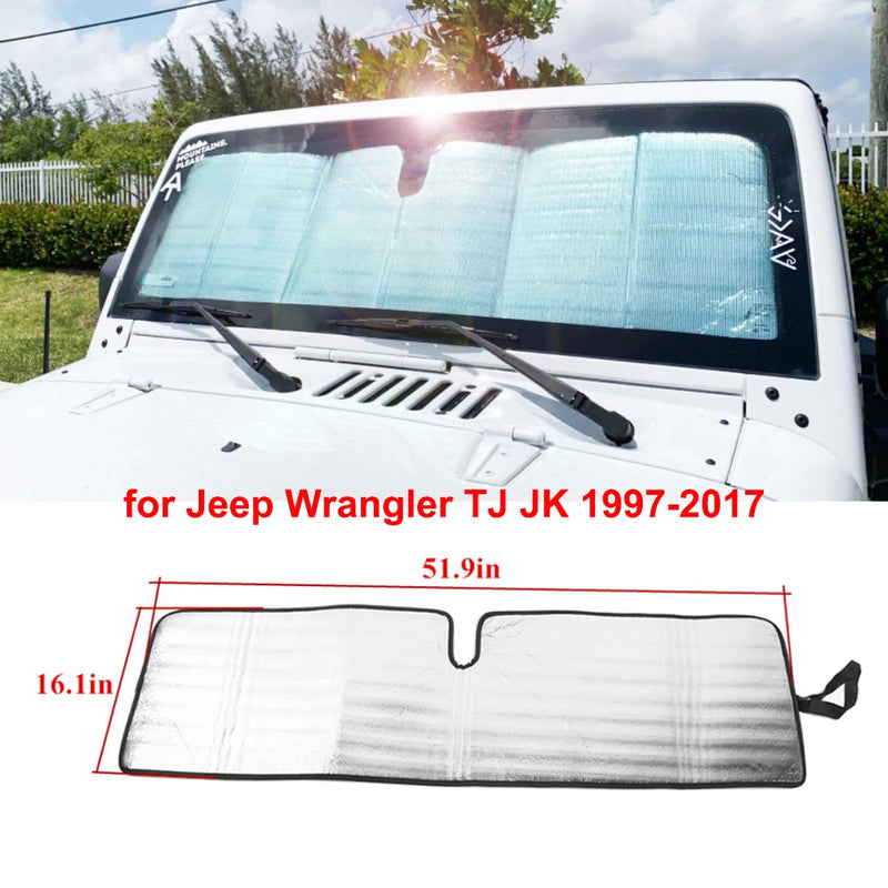 Pare-Soleil Pare-Brise Jeep Wrangler TJ JK JL et Gladiator JT
