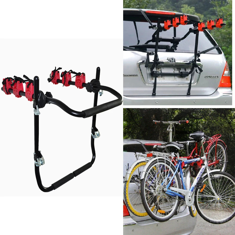 Porte-Vélos de Coffre 3 Vélos Universel Sangles