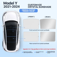 Pare-Soleil de Toit Tesla Model 3 Highland Model Y Juniper Cristal de Glace Noir ou Gris