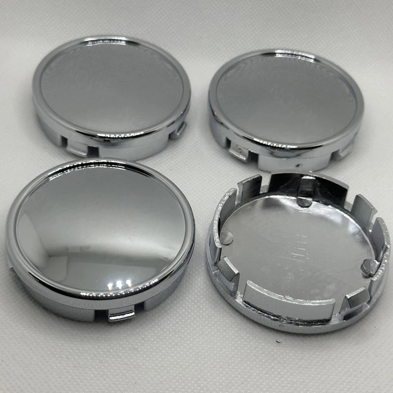 Cache-Moyeux Universels Vierges 64 mm Chromé ou Noir Lot de 4