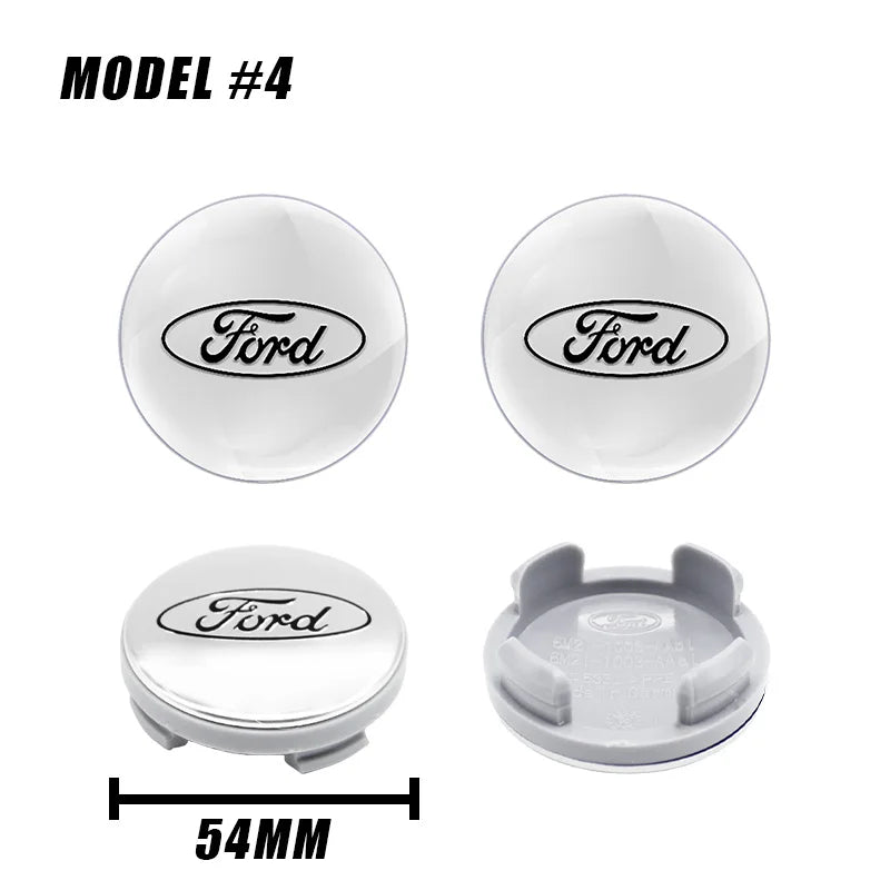 Cache-Moyeux Ford Focus Mondeo Ranger Ecosport 54mm 56mm 60mm — vue en situation