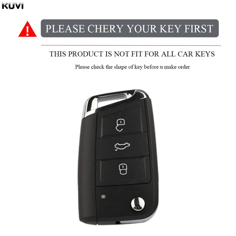Étui de Protection Clé Volkswagen Polo Golf 7 Tiguan Skoda Octavia Kodiaq Karoq Seat Ateca Gris