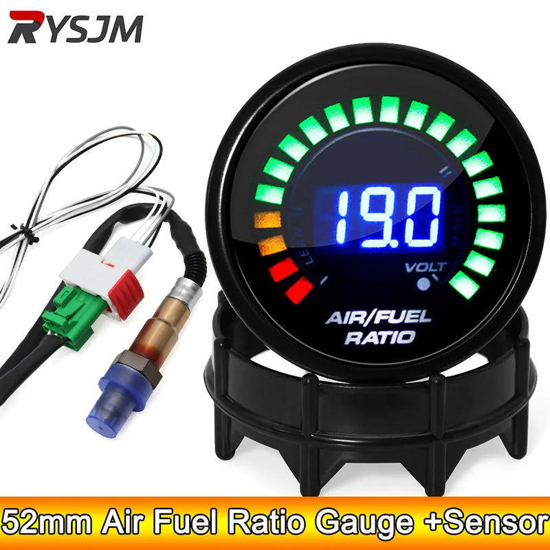 Jauge AFR 52 mm Sonde O2 Bande Étroite 12V Essence