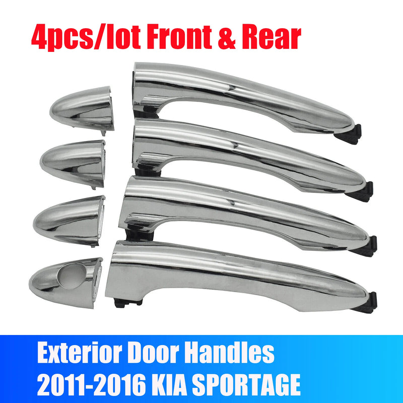 Poignées de Porte Extérieures Chromées Kia Sportage 2011-2016 Lot de 4