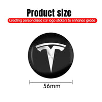 Cache-Moyeux Tesla Model 3 Y S X 56mm Logo — détail de finition