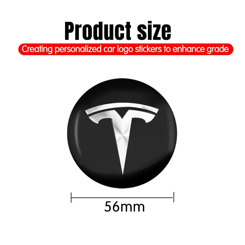 Cache-Moyeux Tesla Model 3 Y S X 56mm Logo — détail de finition
