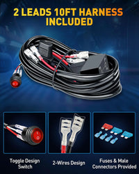 Phares de Travail LED 4 Pouces 4x4 Lot de 2