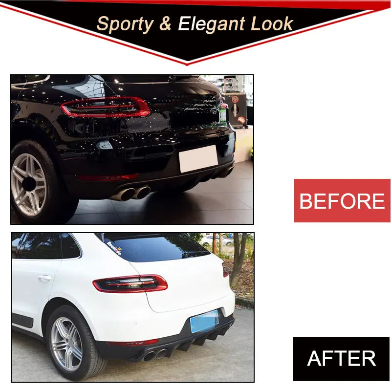 Lèvre de Diffuseur Arrière Carbone Porsche Macan Turbo GTS 2014-2020