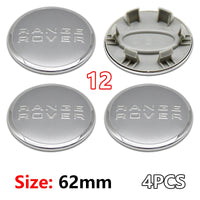 Cache-Moyeux Land Rover 62 mm Lot de 4 Emblèmes de Jante 3D ABS Chromé pour Evoque Defender Discovery 4 Range Rover Sport