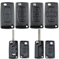 Coque de Clé Peugeot Citroën Pliante à Rabat 2 3 ou 4 Touches 207 307 308 407 607 807 C2 C3 C4 C5 C6