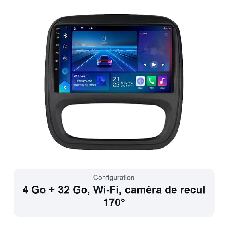Autoradio Android CarPlay Renault Trafic 3 Opel Vivaro B 2014-2021 9 Pouces