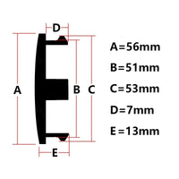 Cache-Moyeux Universels 56mm ABS Noir ou Argent — vue d'ensemble