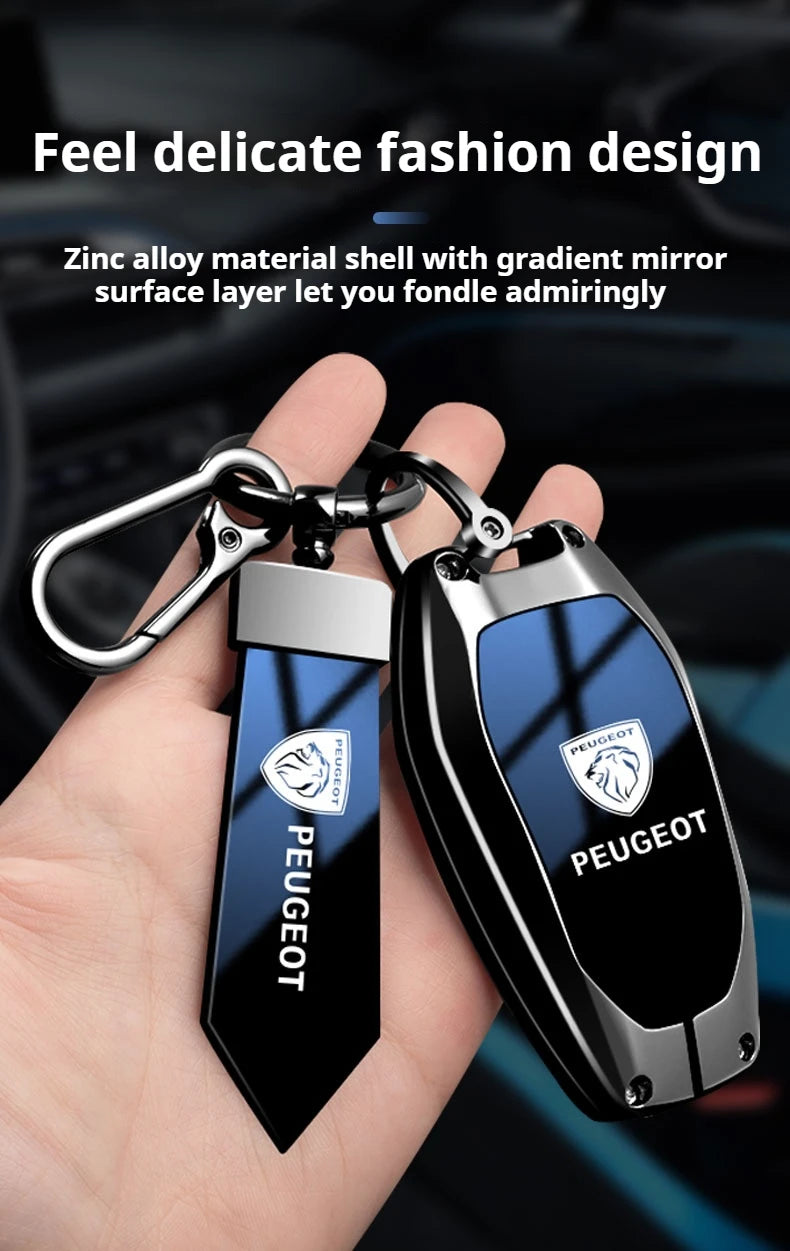 Coque de Clé Peugeot Dégradé Alliage de Zinc Clé Fixe ou Repliable