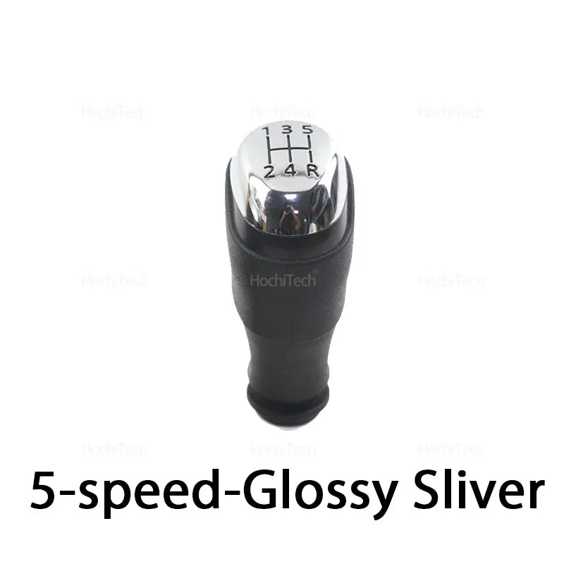 Pommeau de Levier de Vitesse Renault Clio 4 IV et Captur, Boîte Manuelle 5 Vitesses, Argent Brillant ou Mat, Réf. 328654134R