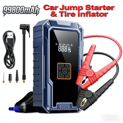 Booster de Batterie 12V avec Compresseur 150 PSI