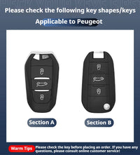 Coque de Clé Peugeot Dégradé Alliage de Zinc Clé Fixe ou Repliable