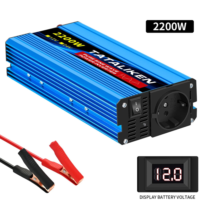 Convertisseur Pur Sinus 12V 24V 220V Voiture 1000 à 8000 W