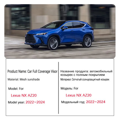 Pare-Soleil Magnétique Lexus NX 350h AZ20 2022-2024
