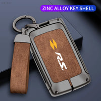 Coque de Clé Renault Carte 2 Touches Alliage de Zinc Suédine Lanière RS