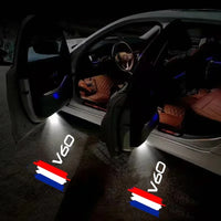 Projecteur Porte Volvo V60 2013-2024 LED, Lot de 2, 8 Motifs, Remplacement Direct