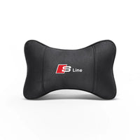 Coussin de Nuque Suédine Appuie-Tête Voiture Audi Q7 A6 — vue de trois quarts