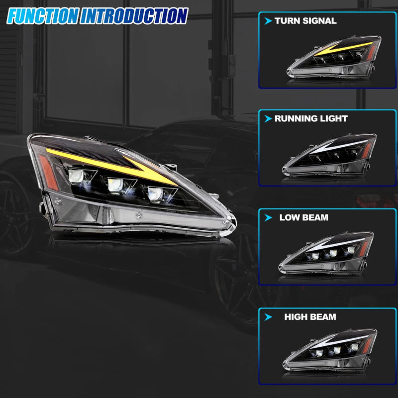 Phares LED Lexus IS250 IS350 ISF 2006-2013