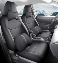 Housses de Siège Cuir Toyota RAV4 2020-2023 Sur Mesure 5 ou 9 Pièces Orange Vert Gris Noir