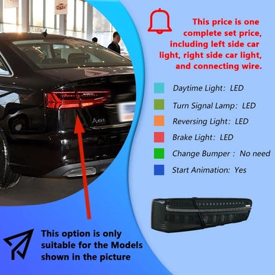 Feux Arrière LED Dynamiques Audi A6 C7 S6 Plug Play