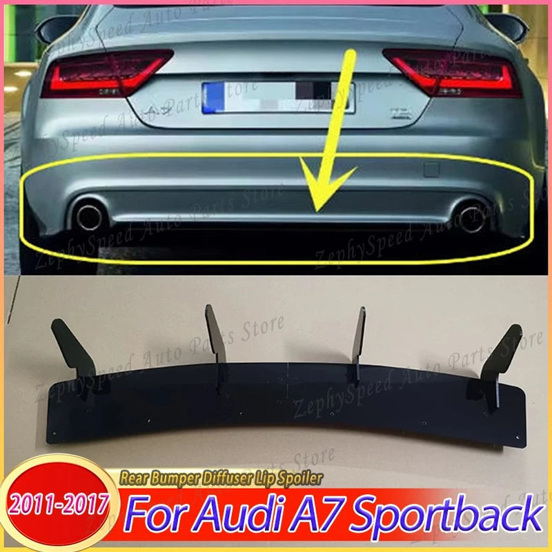 Diffuseur Arrière Audi A7 Sportback 2011-2017 Noir Brillant