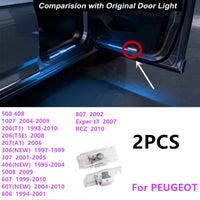 Projecteur de Porte Peugeot, Logo Laser LED, Lot de 2, avec ou sans Cercle, 308 408 508 3008 4008 5008 RCZ