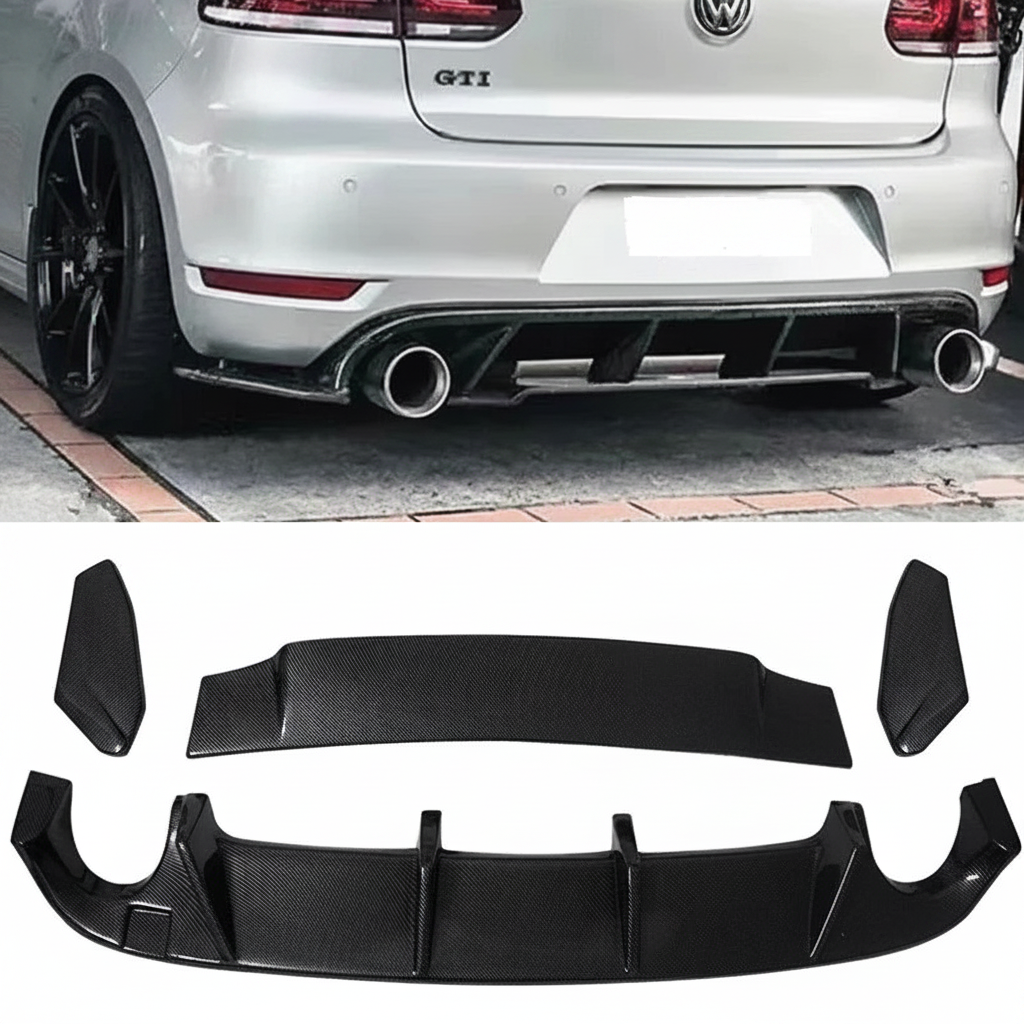 Diffuseur Arrière Carbone Volkswagen Golf MK6 GTI 2008-2013