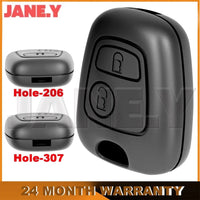 Coque de Clé Peugeot 206 207 307 Citroën C1 C2 C3 C4 2 Touches Boîtier Vide