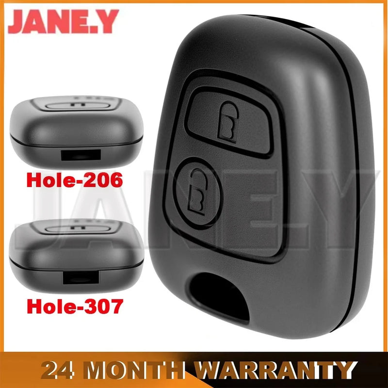 Coque de Clé Peugeot 206 207 307 Citroën C1 C2 C3 C4 2 Touches Boîtier Vide