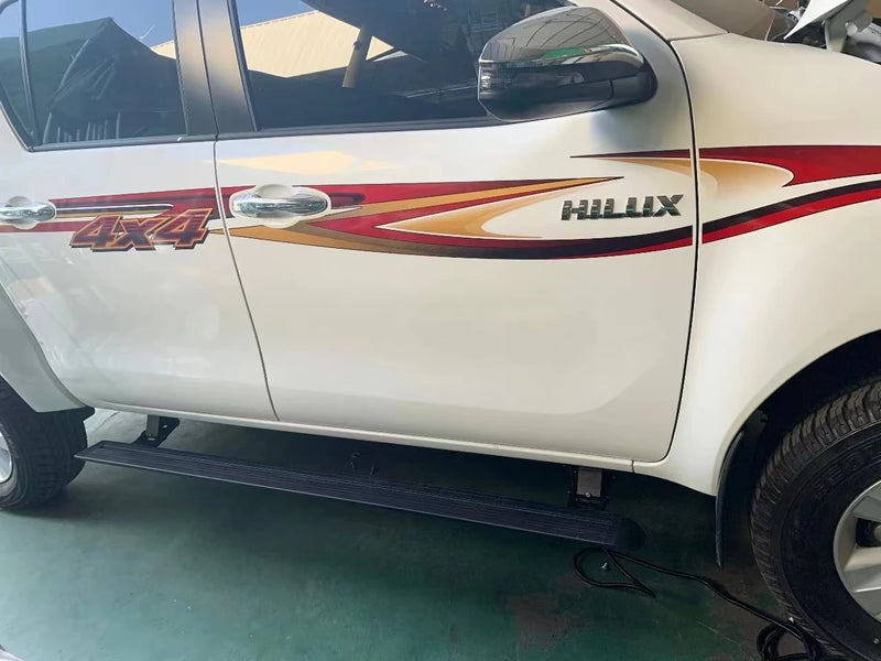 Marchepieds Électriques Toyota Hilux Revo Vigo Aluminium Rétractables Latéraux