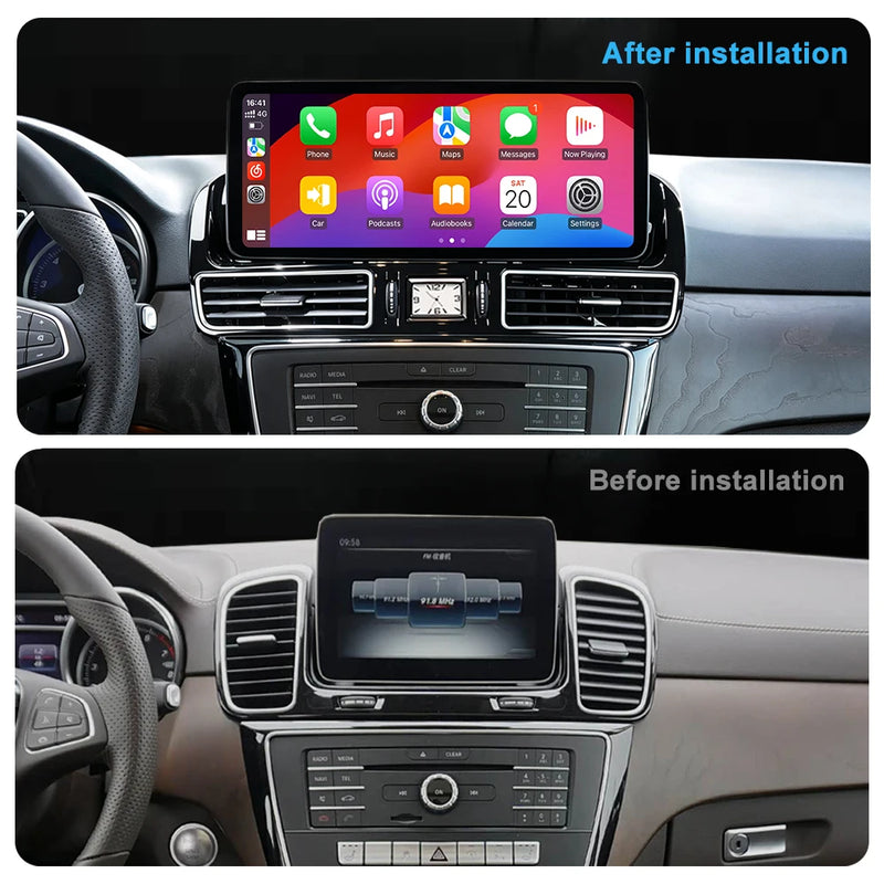 Autoradio Android 16 Mercedes ML GL GLE GLS W166 X166 2012-2019 Écran 12,3 pouces CarPlay NTG