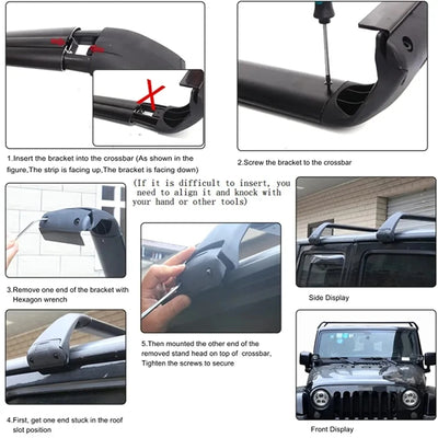Barres de Toit Aluminium Jeep Wrangler JK JL Gladiator JT