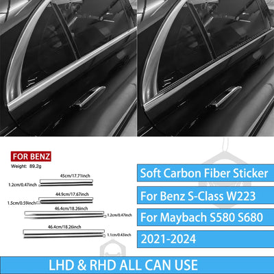 Autocollants Fibre de Carbone Mercedes Classe S W223