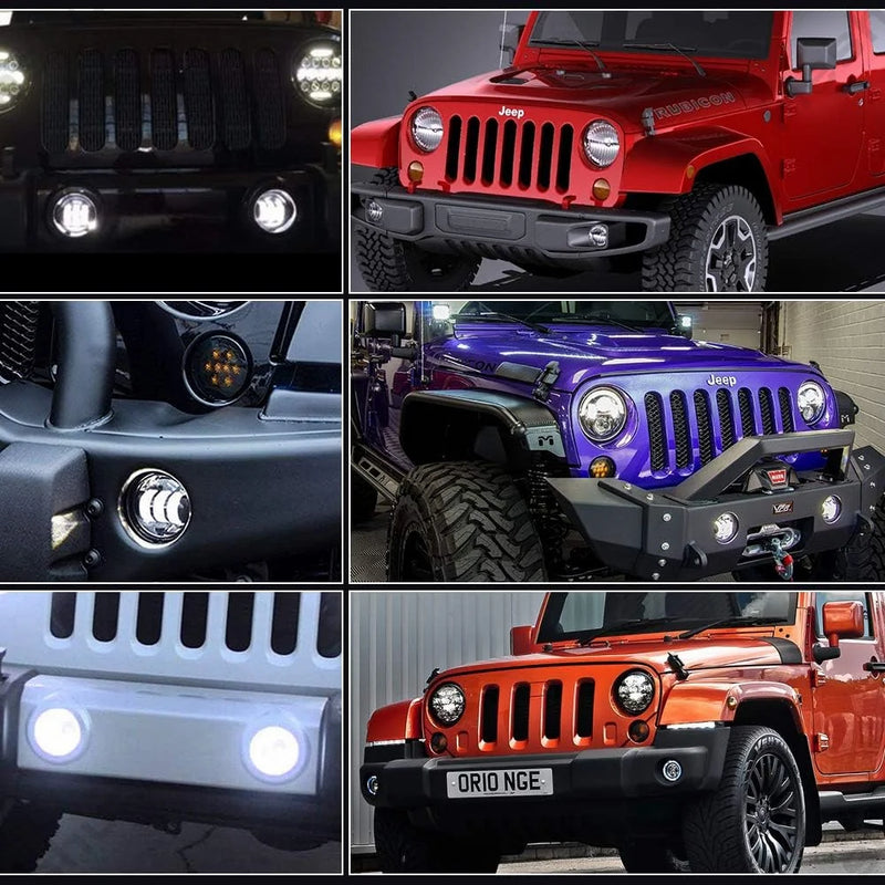 Antibrouillards LED DRL Jeep Wrangler JK Dodge Charger