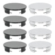 Cache-Moyeux Universels 65 mm Vierges Chromé ou Noir Lot de 4