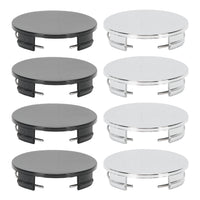 Cache-Moyeux Universels 65 mm Vierges Chromé ou Noir Lot de 4
