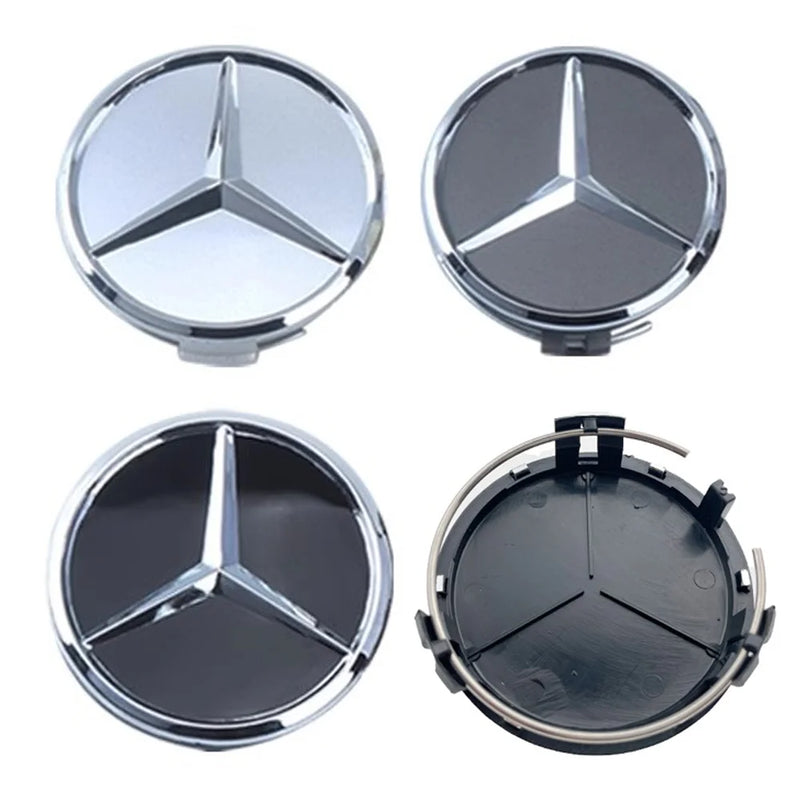 Cache-Moyeux Mercedes AMG W204 W212 W176 75mm — vue d'ensemble